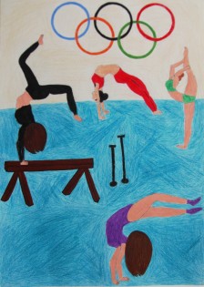 Adéla Onderková, Gymnastika, pastelka, ZŠ Štítina