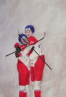 Dagmar Večeřová, olejový pastel, Wichterlovo gymnázium, Ostrava