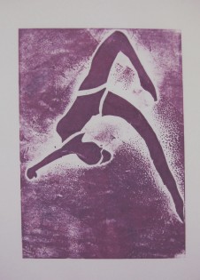 Darina Ondráčková, tisk z koláže, Jazykové gymnázium Pavla Tigrida Ostrava