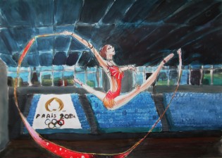 El Hadi Khadija, tempera a pastelka, Jazykové gymnázium Pavla Tigrida, Ostrava