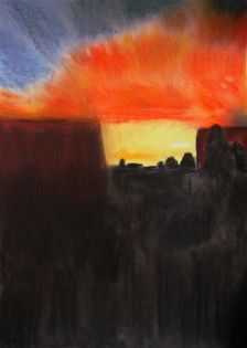 Eliška Rosová, suchý pastel, Jazykové gymnázium Pavla Tigrida, Ostrava