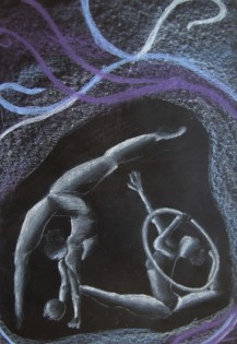 Eliška Šimíková, Můj sen, suchý pastel a pastelka, ZŠ Hlučín