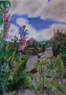 Ema Dudková, olejový pastel, Jazykové gymnázium Pavla Tigrida, Ostrava