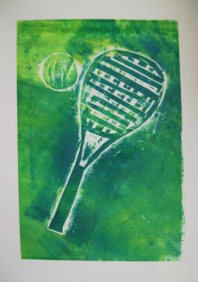 Eva Pastrňáková, tisk z koláže, Jazykové gymnázium Pavla Tigrida Ostrava