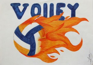 Evelína Zemlicna, Volley, pastelka, Dagdas Vidusskola, Dagda, Lotyšsko