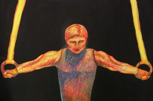 Kateřina Jůzová, Síla mezi kruhy, pastel a tempera, Wichterlovo gymnázium, Ostrava