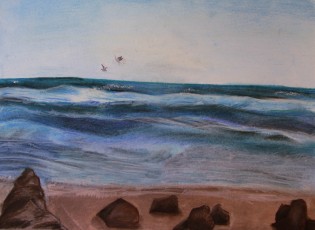 Kateřina Skálová, suchý pastel, Wichterlovo gymnázium, Ostrava-Poruba