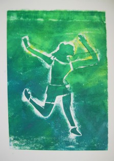 Laura Korczyńska, tisk z koláže, Jazykové gymnázium Pavla Tigrida Ostrava