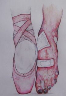 Laura Lednická, Co oči nevidí, akvarel, SŠ prof. Zdeňka Matějčka, Ostrava