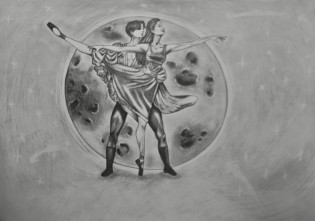 Leontýna Holubová, Balet v úplňku, tužka,SŠGOS Frýdek-Místek