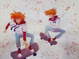 Lilien Daskalov, akvare, Jazykové gymnázium Pavla Tigrida, Ostrava