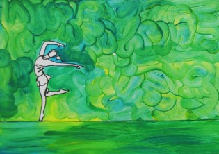 Magdaléna Sikorová, kolorovaná perokresba, ZŠ a MŠ Třinec