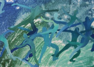 Marek Vašut, Atleti ala Matisse, tempera, ZUŠ Sologubova, Ostrava