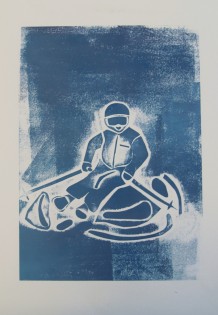 Nela Pulkrábková, tisk z koláže, Jazykové gymnázium Pavla Tigrida, Ostrava