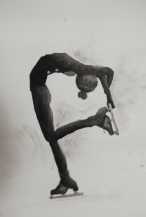 Tereza Vosičková, Krasobruslařka, tempera, ZŠ Čeladná