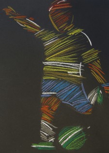 Terezie Horková, suchý pastel, Jazykové gymnázium Pavla Tigrida, Ostrava