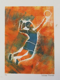 Veronika Vaďurová, tisk z koláže, Jazykové gymnázium Pavla Tigrida, Ostrava