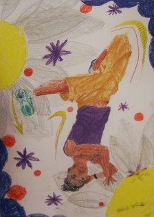 Viktoria Tuschler, Break, olejový pastel, Wichterlovo gymnázium Ostrava