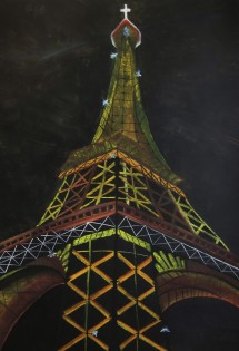 Žofie Lyčková, suchý pastel, Jazykové gymnázium Pavla Tigrida, Ostrava