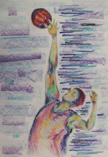 Zuzana Buschová, suchý pastel, Wichterlovo gymnázium Ostrava